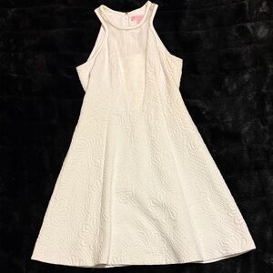 Lilly Pulitzer White Textured Formal Dress